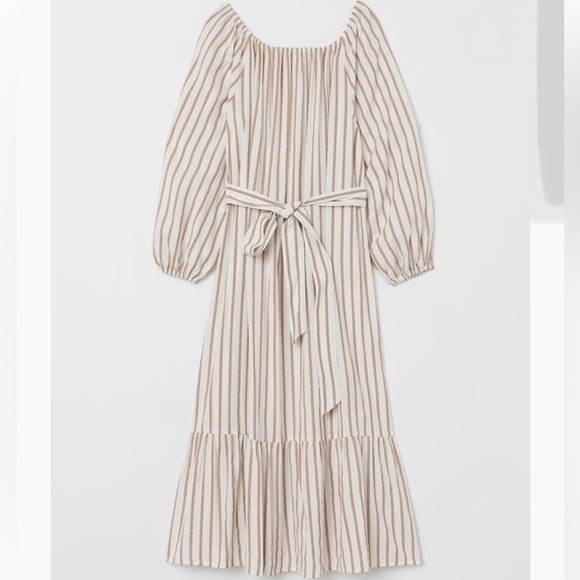 2. H&M Maxi Off The Shoulder Stripes Dress